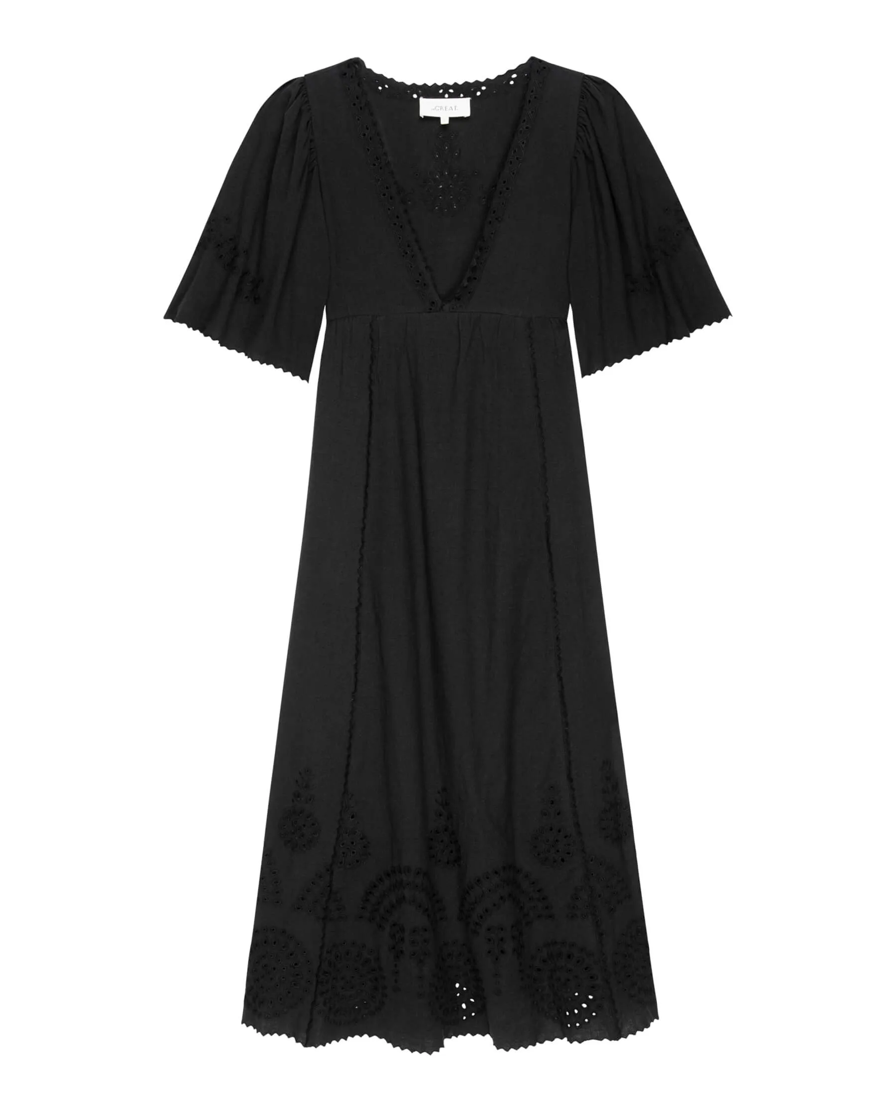 The Arbor Dress. -- Black sold by THE GREAT.
