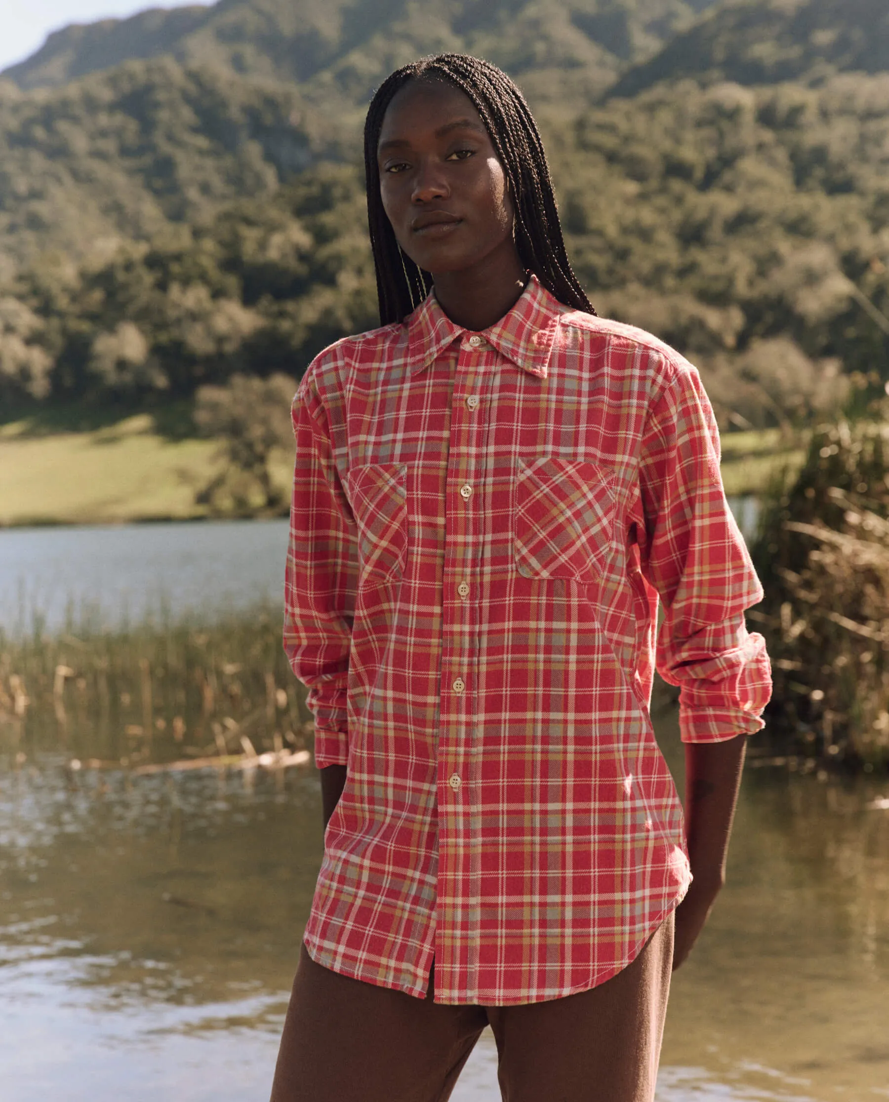The Wrangler Top. -- Yellowstone Plaid sold by THE GREAT.