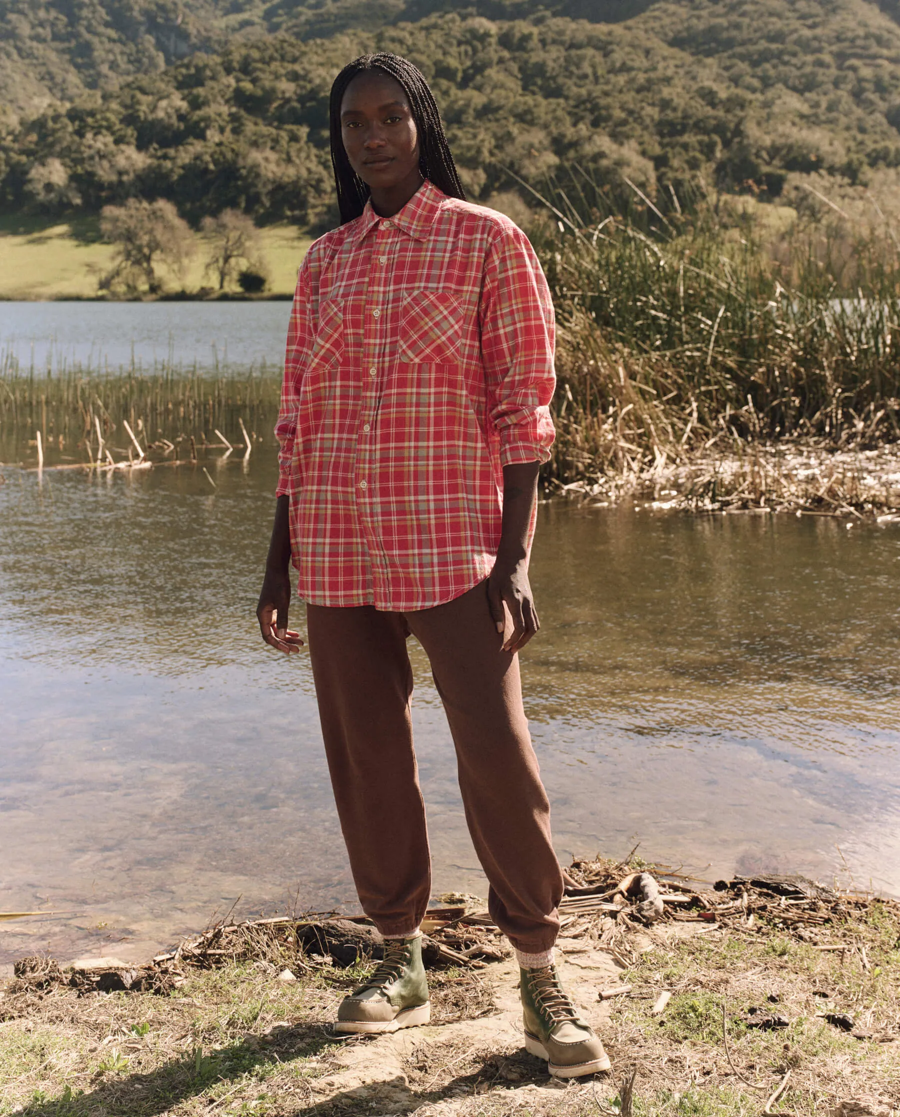The Wrangler Top. -- Yellowstone Plaid sold by THE GREAT. product image thumbnail 4