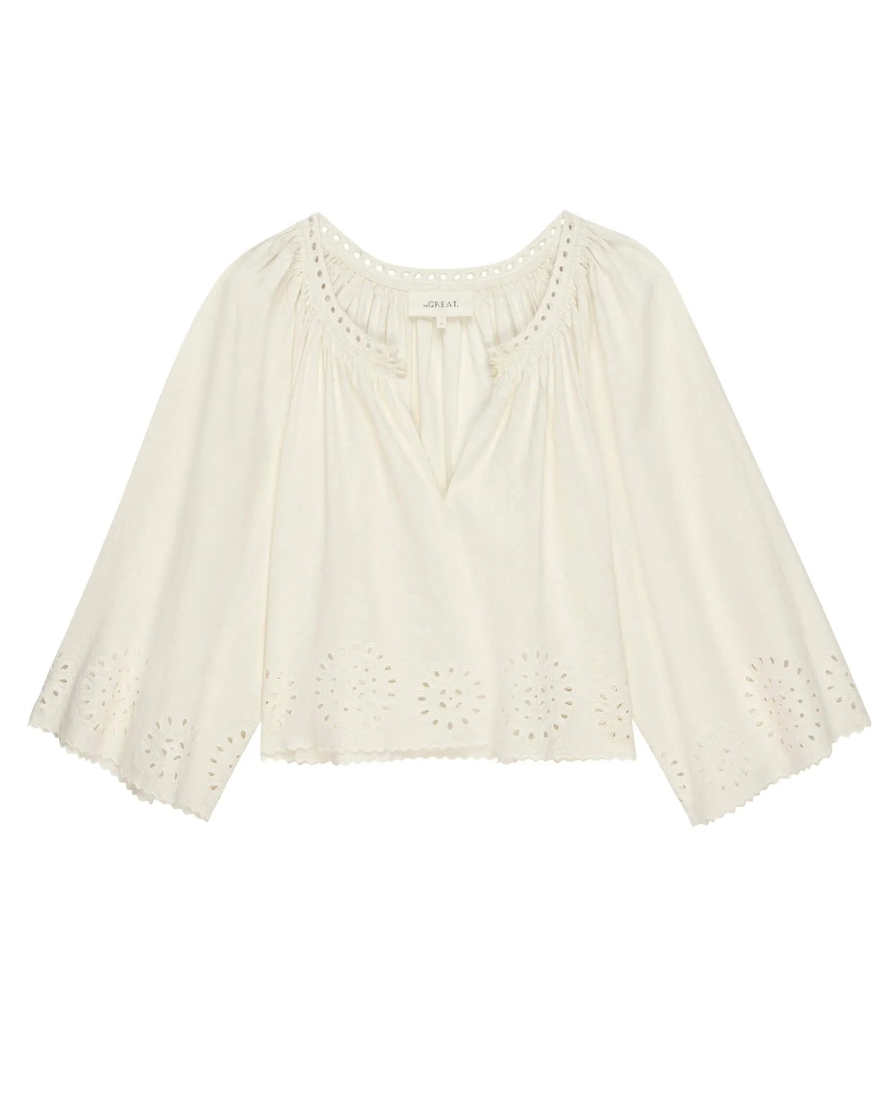 The Bellflower Top. -- Cream sold by THE GREAT.