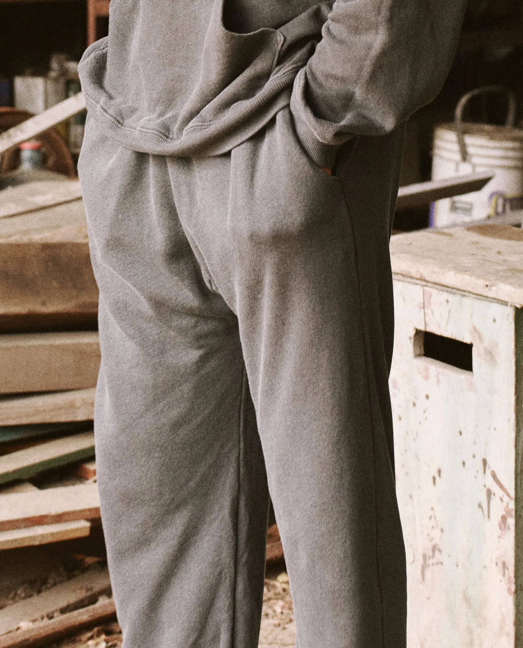 The Men's Stadium Sweatpant. -- Washed Black sold by THE GREAT. product image thumbnail 4