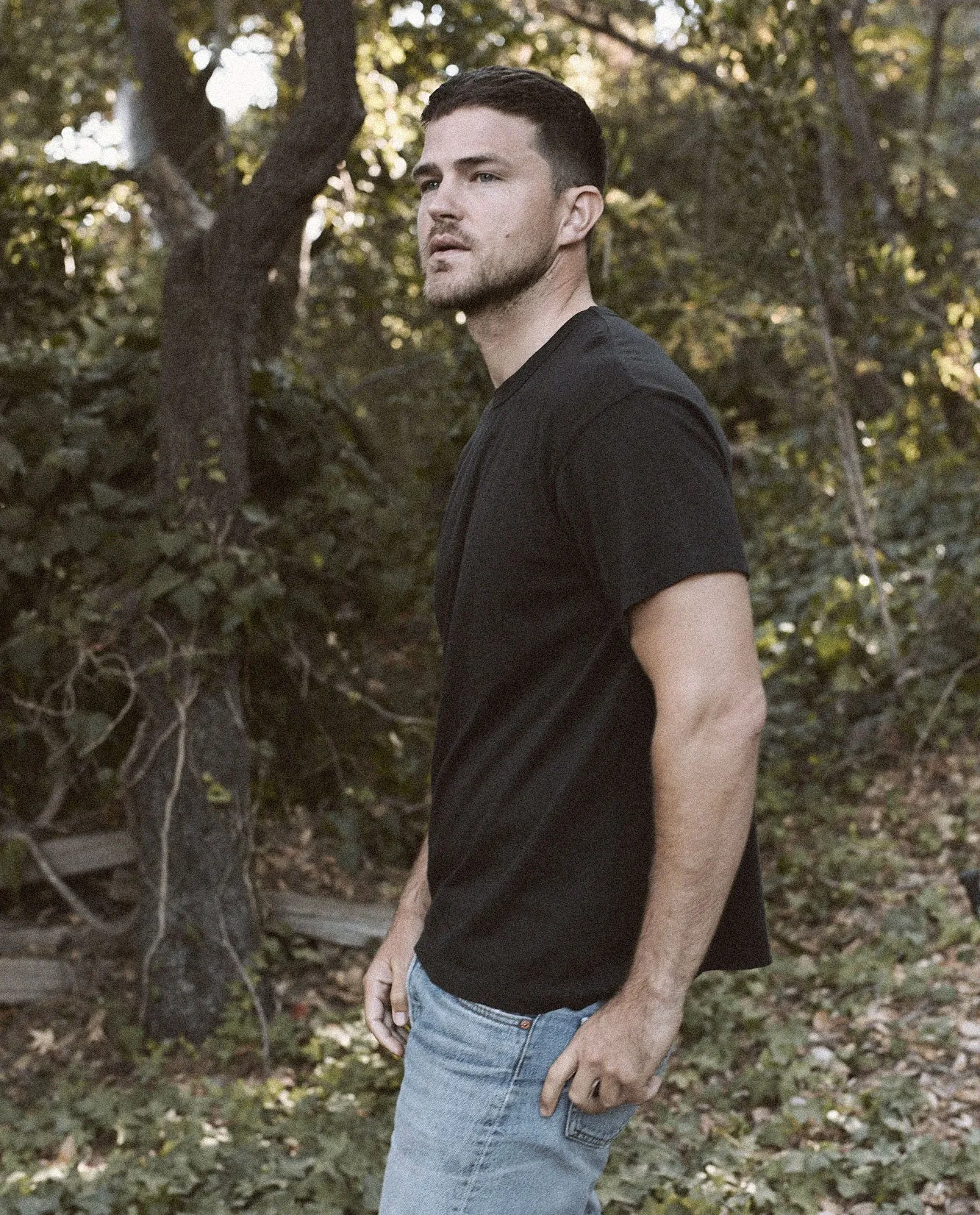 The Men's Boxy Crew. -- ALMOST BLACK sold by THE GREAT. product image thumbnail 5