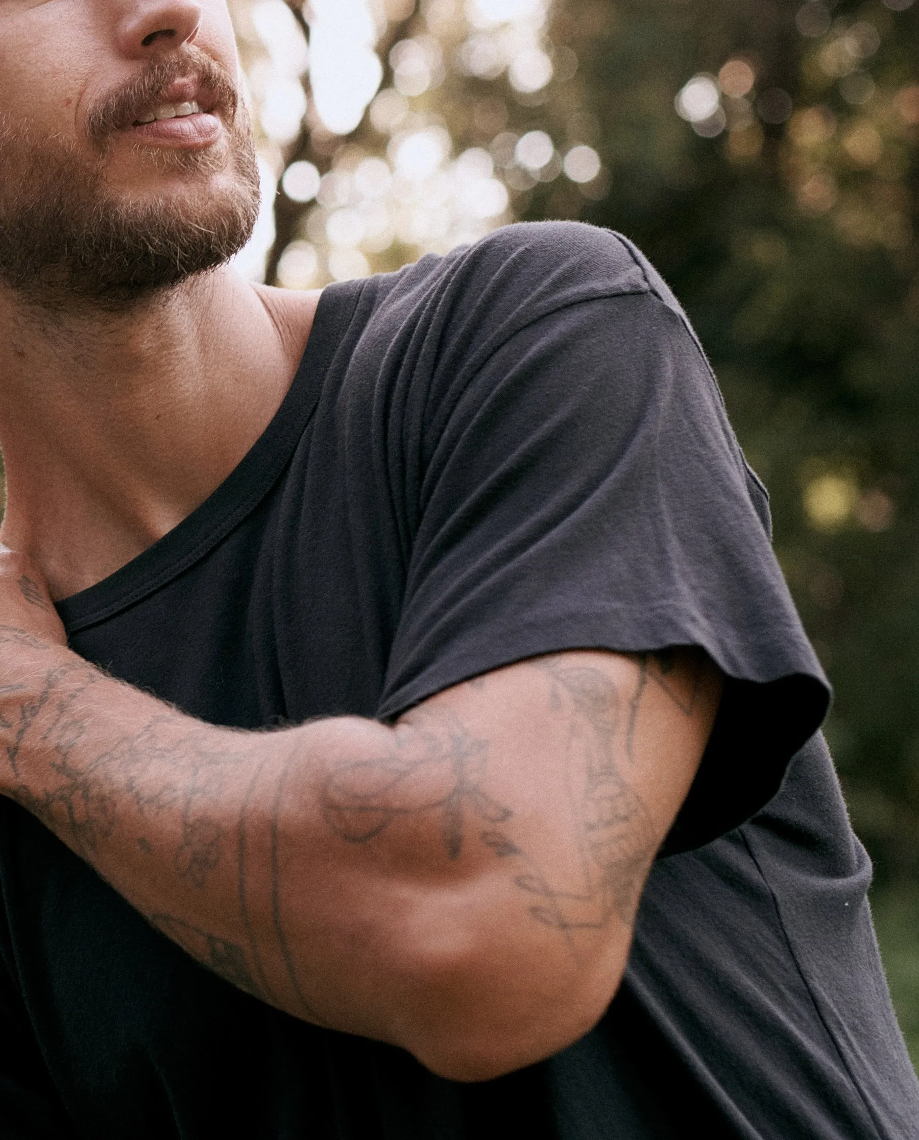 The Men's Boxy Crew. -- ALMOST BLACK sold by THE GREAT. product image thumbnail 4