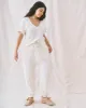 The V-Neck Tee. -- Washed White sold by THE GREAT.
