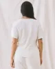 The V-Neck Tee. -- Washed White sold by THE GREAT.