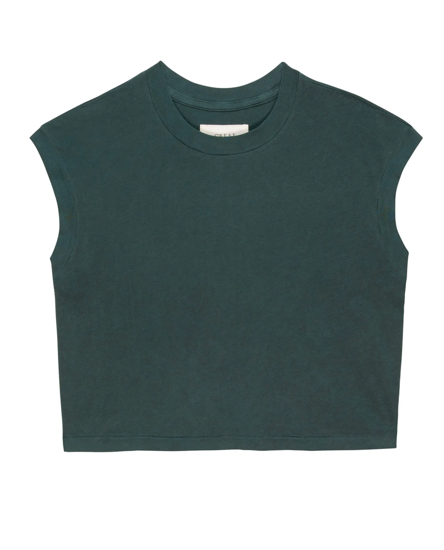 The Square Tee. Solid -- Deep Sea Green sold by THE GREAT. product image thumbnail 5