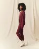 The Cropped Sweatpant. Solid -- Mulled Wine sold by THE GREAT.