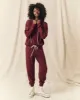 The Cropped Sweatpant. Solid -- Mulled Wine sold by THE GREAT.