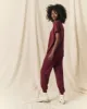The Cropped Sweatpant. Solid -- Mulled Wine sold by THE GREAT.