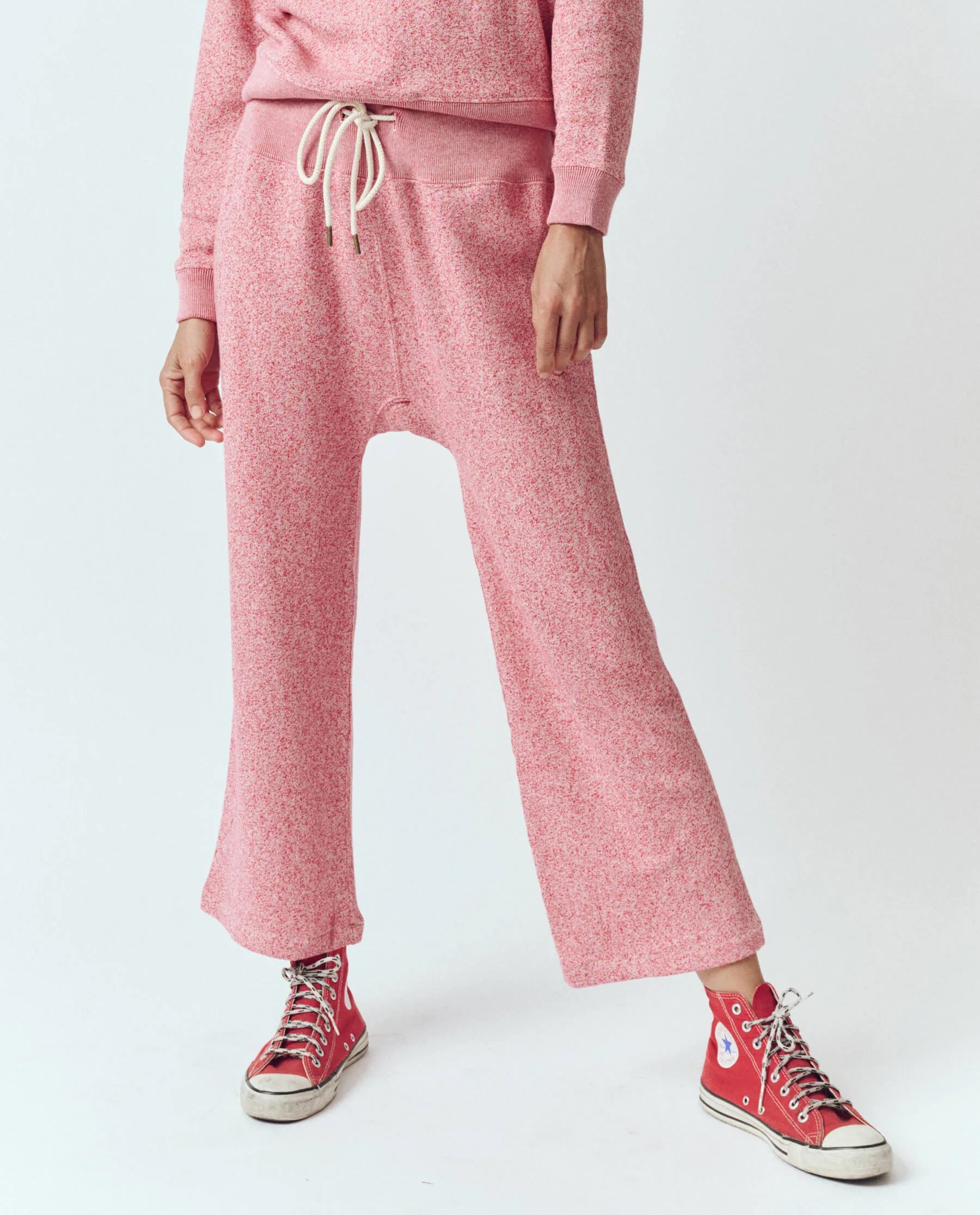 The Relay Sweatpant. -- Heathered Bright Currant sold by THE GREAT. product image thumbnail 2