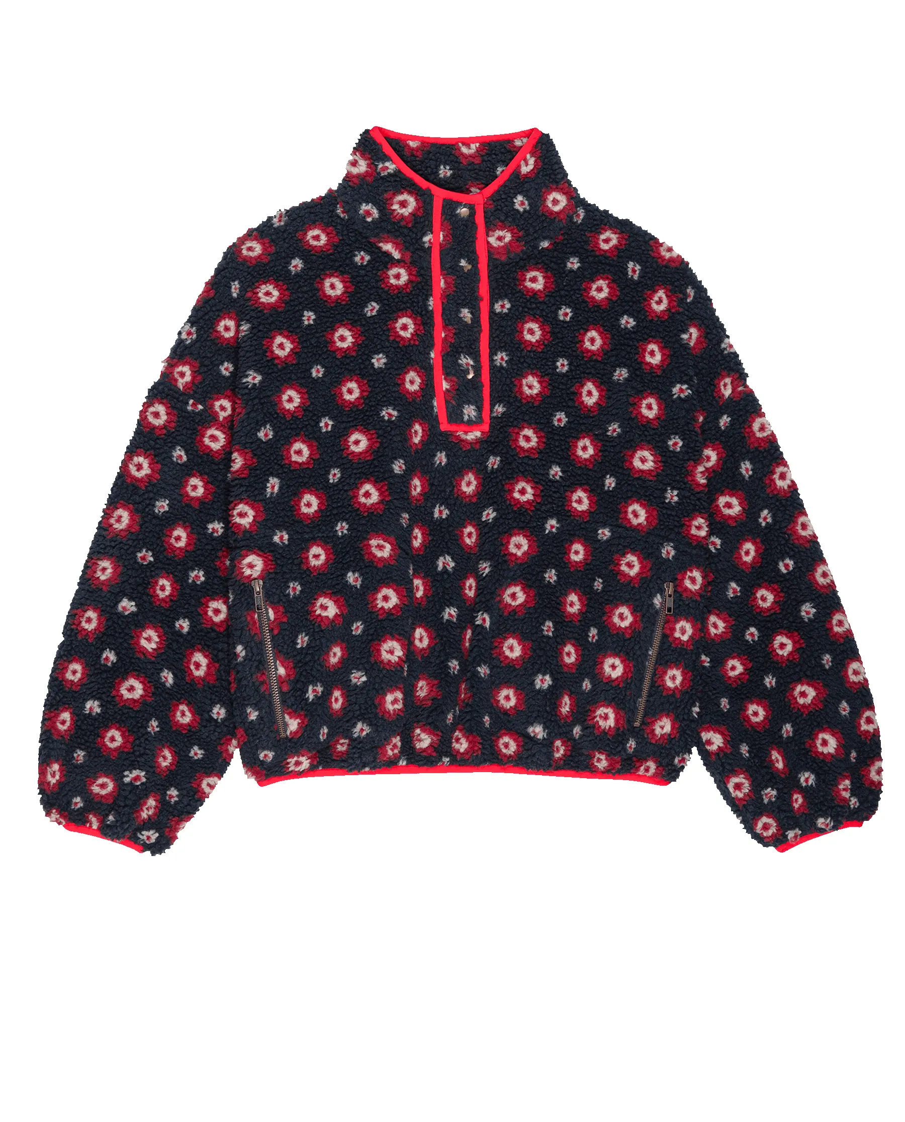 The Countryside Pullover. -- Navy Geo Daisy sold by THE GREAT. product image thumbnail 5
