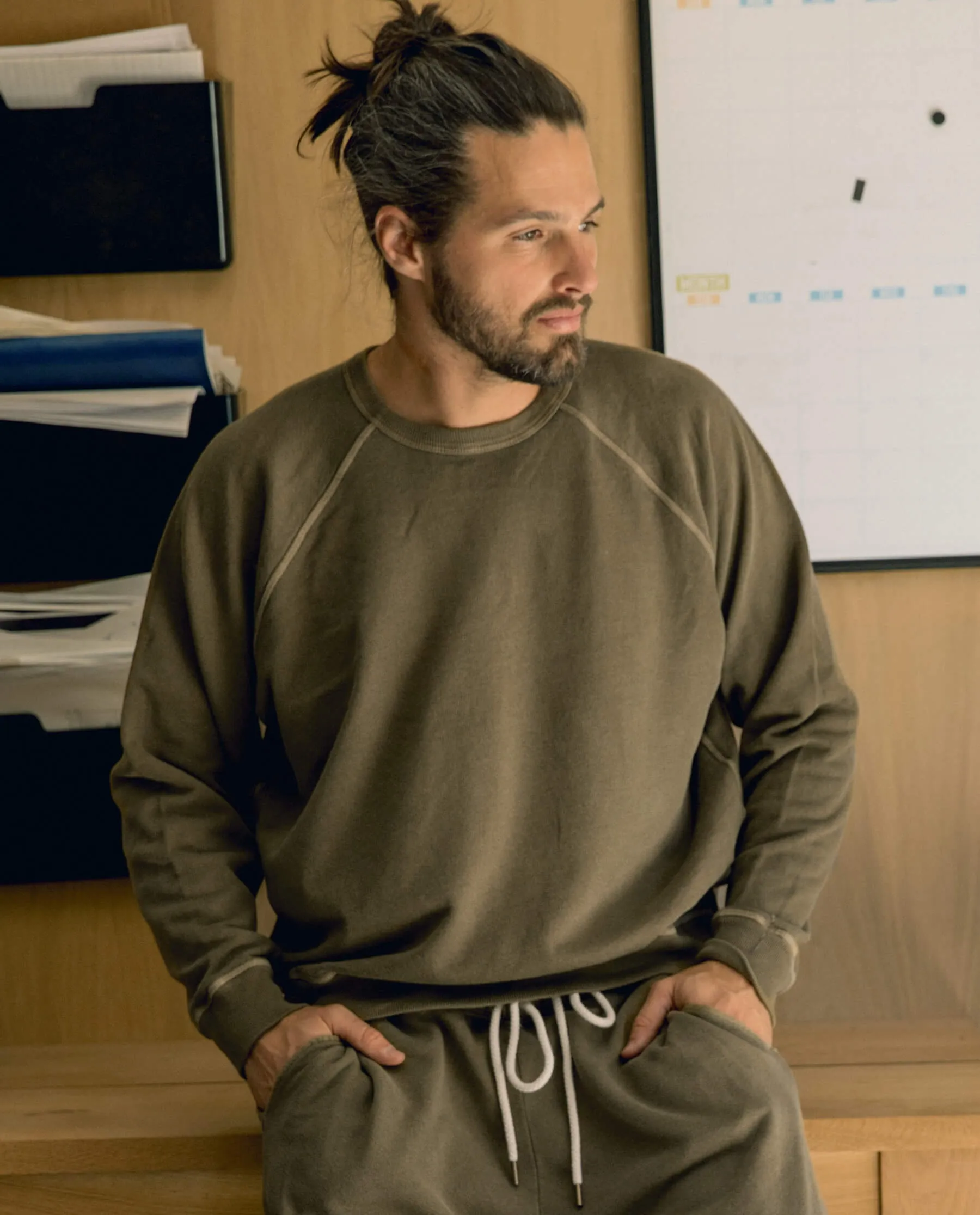 The Men's College Sweatshirt. -- Dark Army sold by THE GREAT. product image thumbnail 3