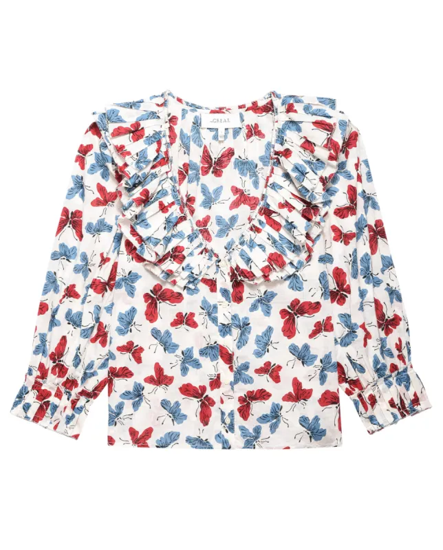 The Symphony Top. -- Butterfly Floral sold by THE GREAT.