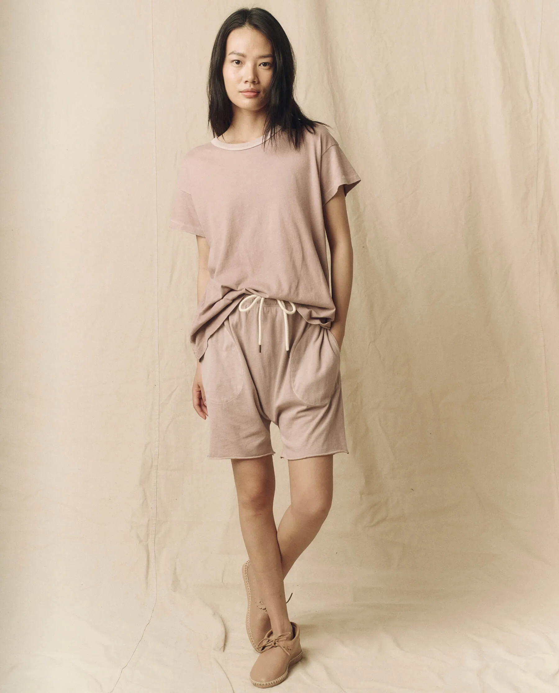 The Boxy Crew. Solid -- Soft Lilac sold by THE GREAT. product image thumbnail 5