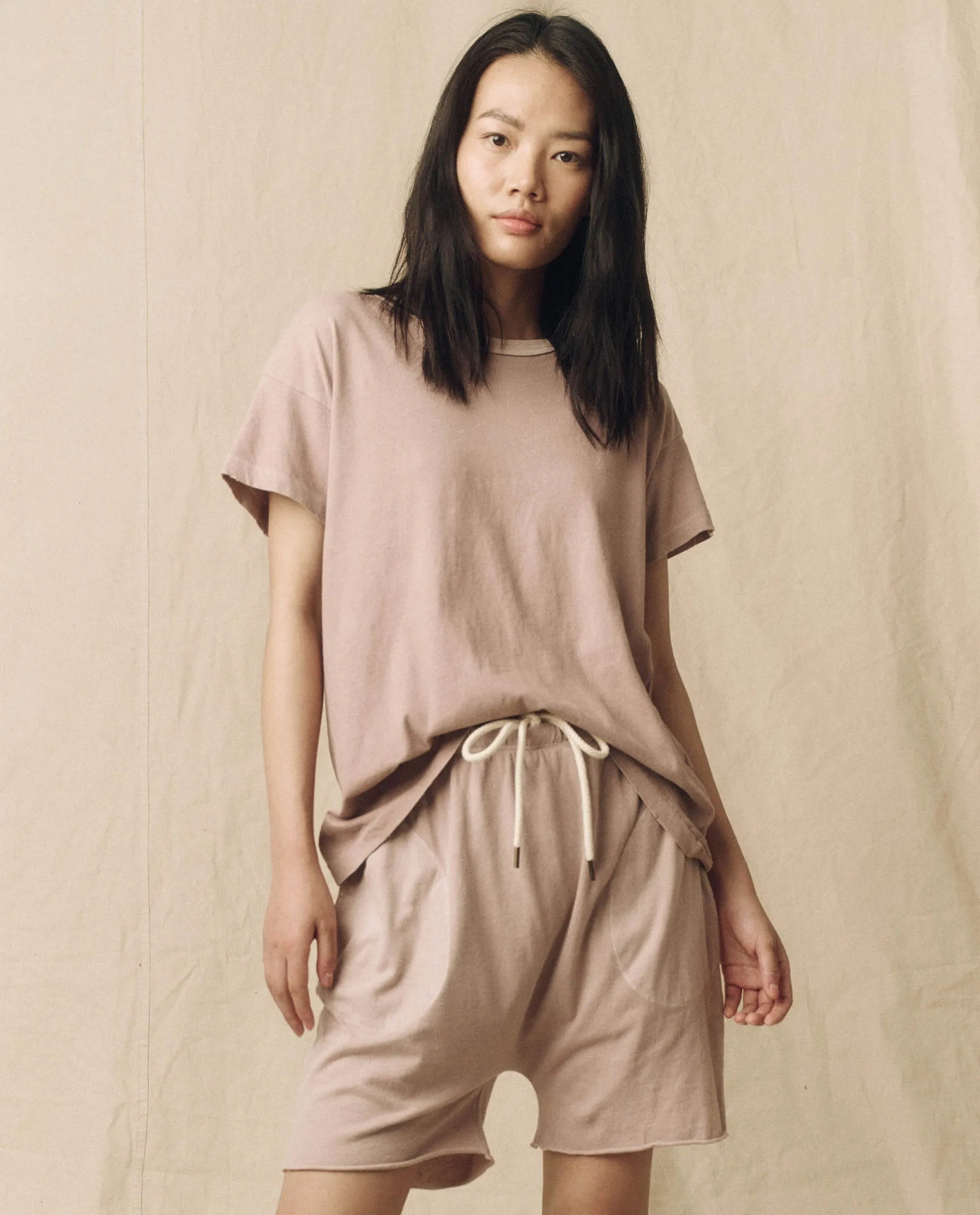 The Boxy Crew. Solid -- Soft Lilac sold by THE GREAT. product image thumbnail 4