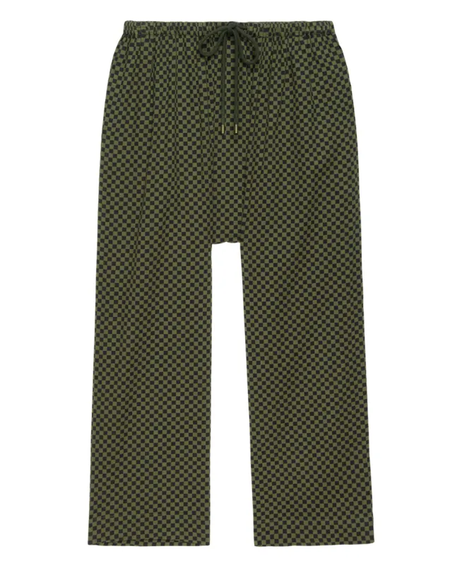 The Reef Pant. -- Dark Army Check sold by THE GREAT.