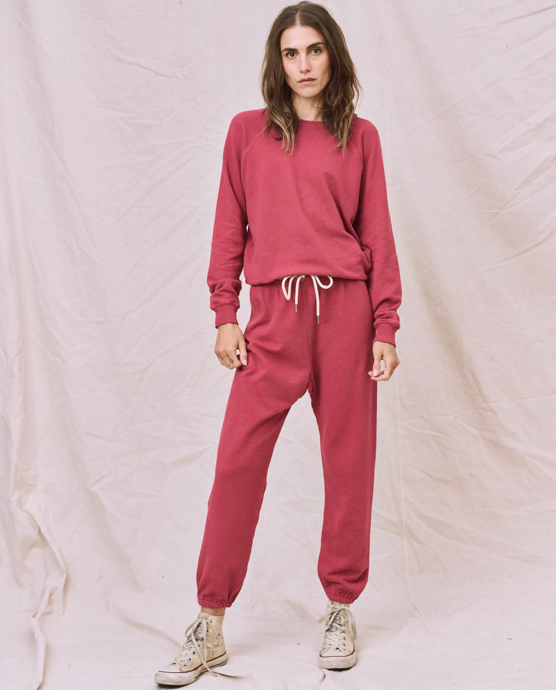 The Stadium Sweatpant. Solid -- Sweet Plum sold by THE GREAT. product image thumbnail 3