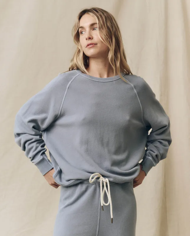 The College Sweatshirt. Solid -- Big Sky sold by THE GREAT.