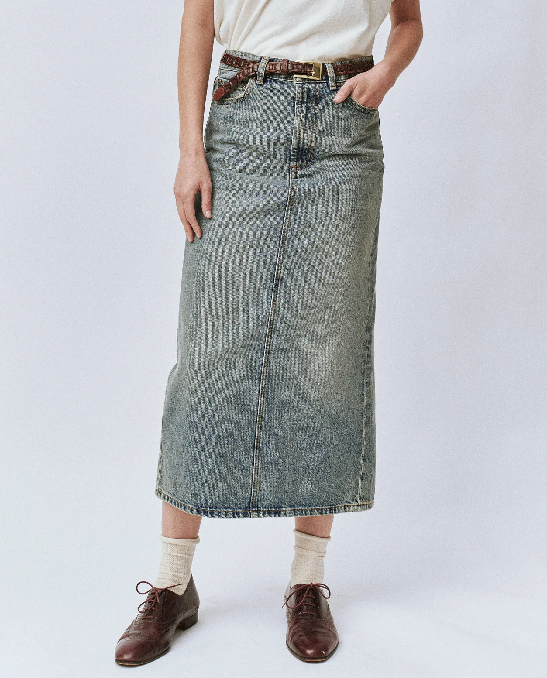 The Column Skirt. -- Monterey Wash sold by THE GREAT.