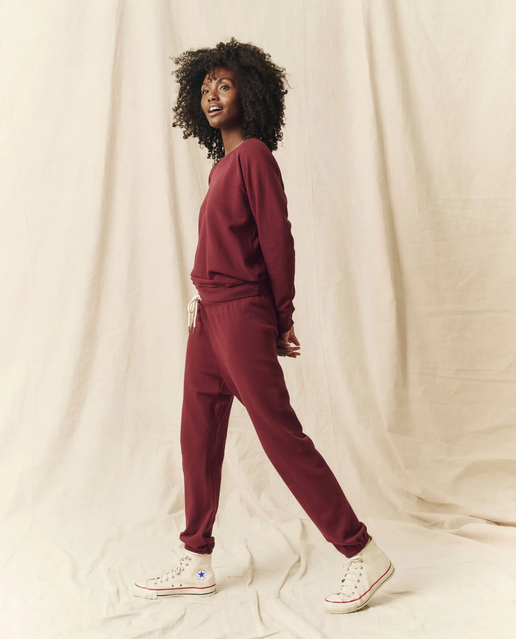 The Shrunken Sweatshirt. Solid -- Mulled Wine sold by THE GREAT. product image thumbnail 4