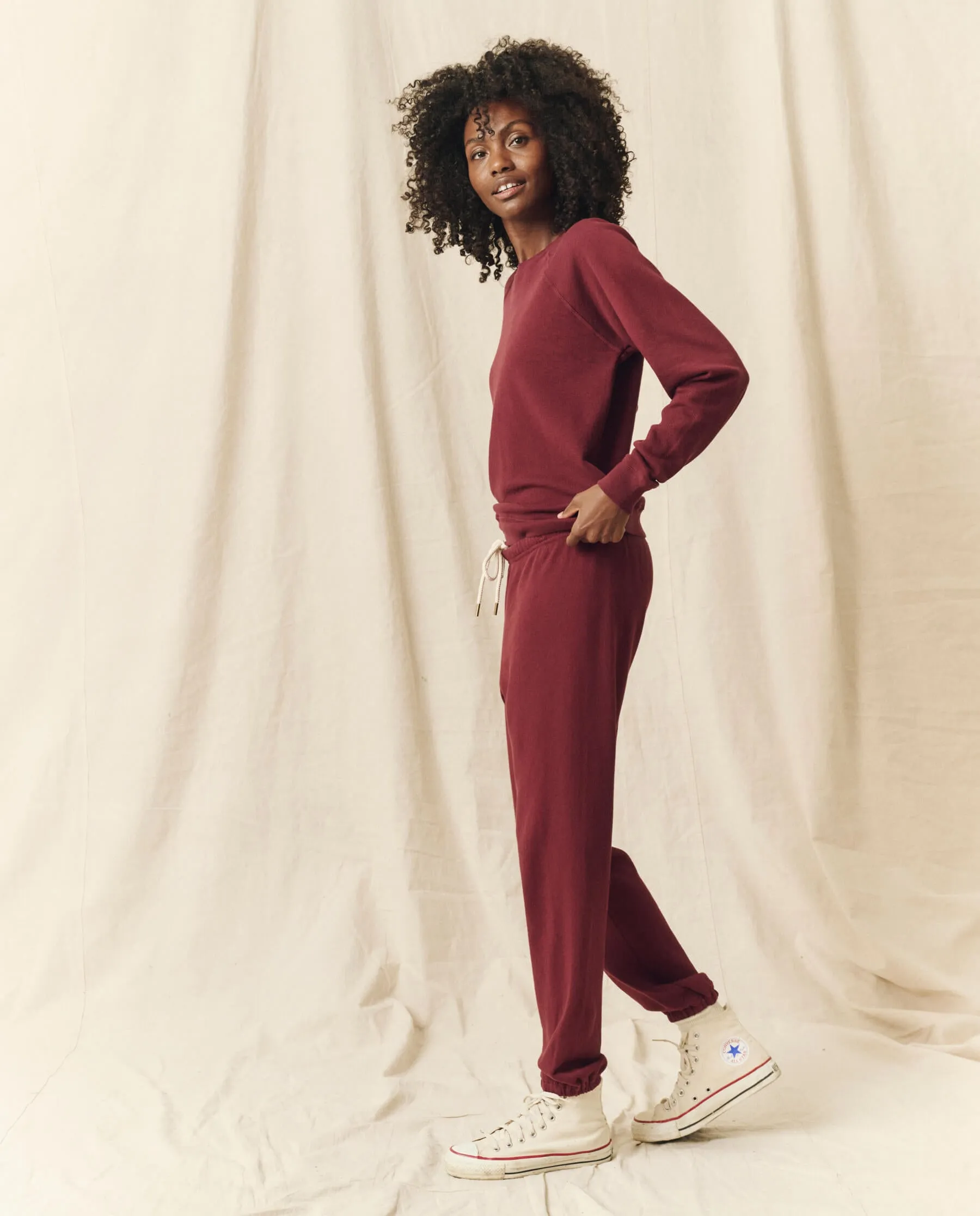 The Shrunken Sweatshirt. Solid -- Mulled Wine sold by THE GREAT. product image thumbnail 3