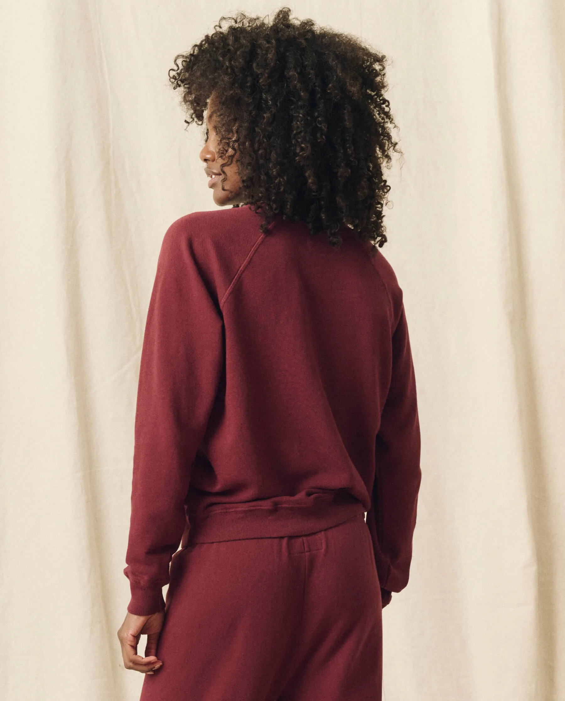 The Shrunken Sweatshirt. Solid -- Mulled Wine sold by THE GREAT. product image thumbnail 2