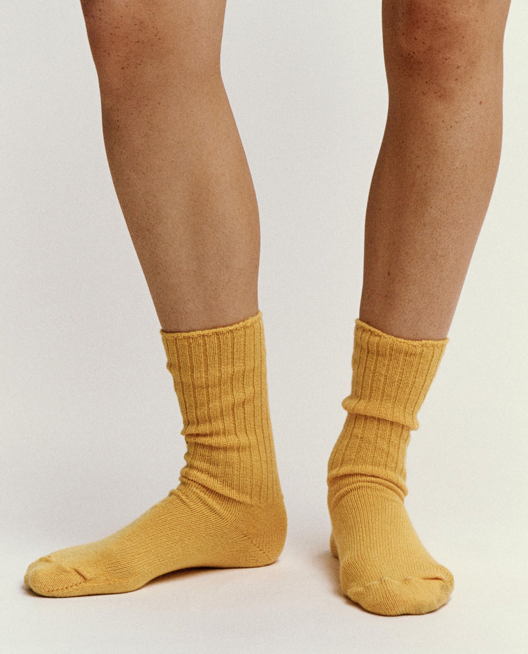 The Cashmere Sock. -- Bright Marigold sold by THE GREAT. product image thumbnail 3