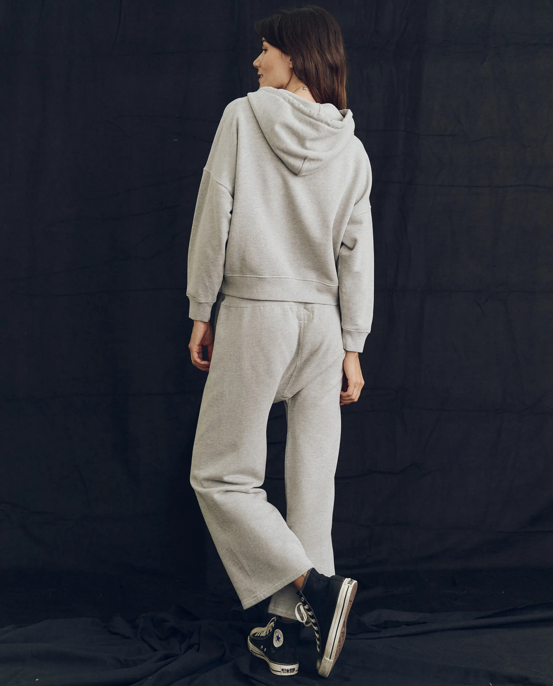 The Relay Sweatpant. Solid -- Lofty Heather Grey sold by THE GREAT. product image thumbnail 2