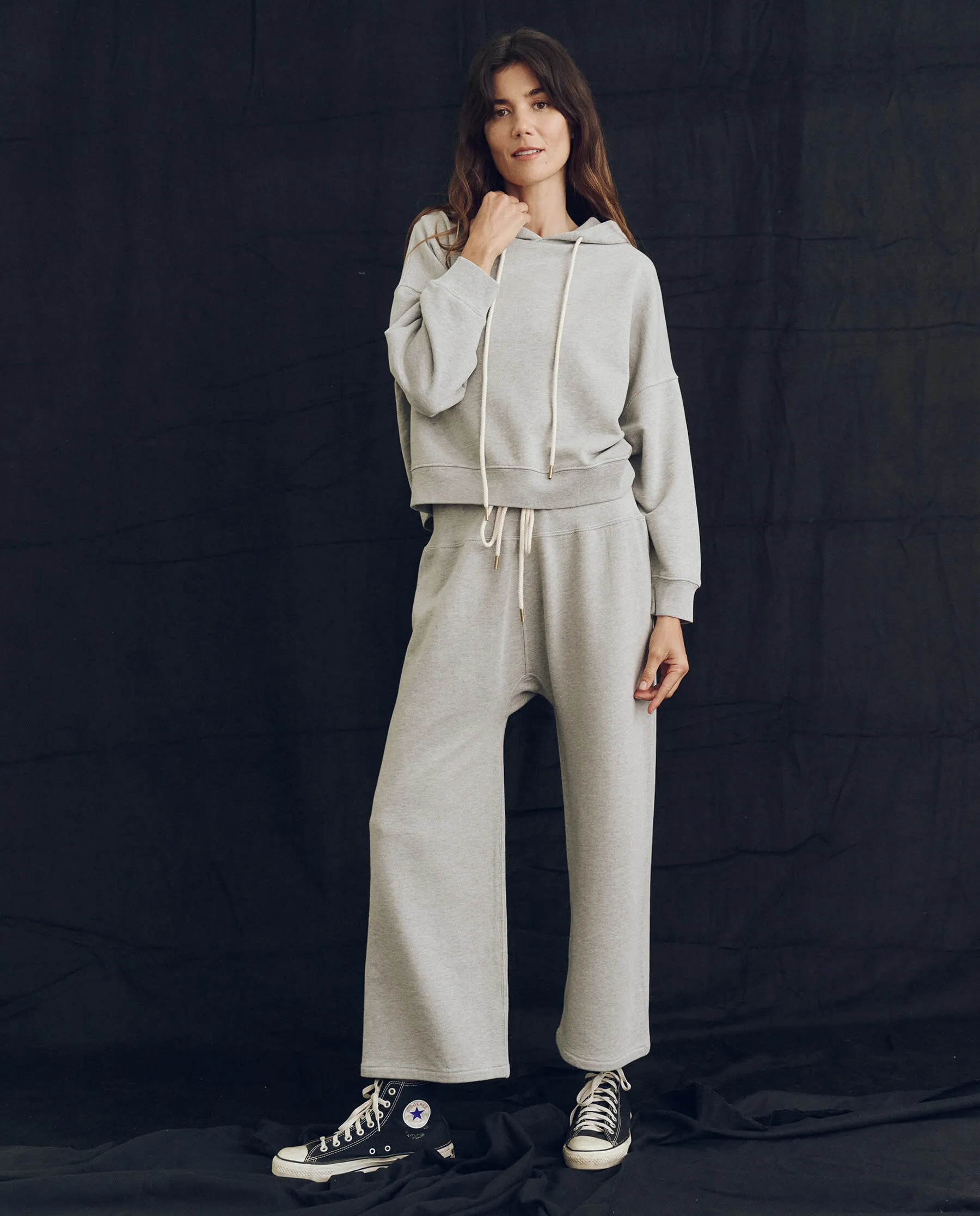 The Relay Sweatpant. Solid -- Lofty Heather Grey sold by THE GREAT.