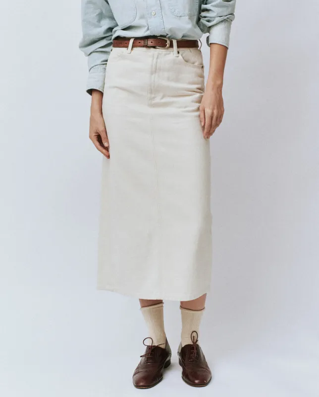 The Column Skirt. -- Natural sold by THE GREAT.