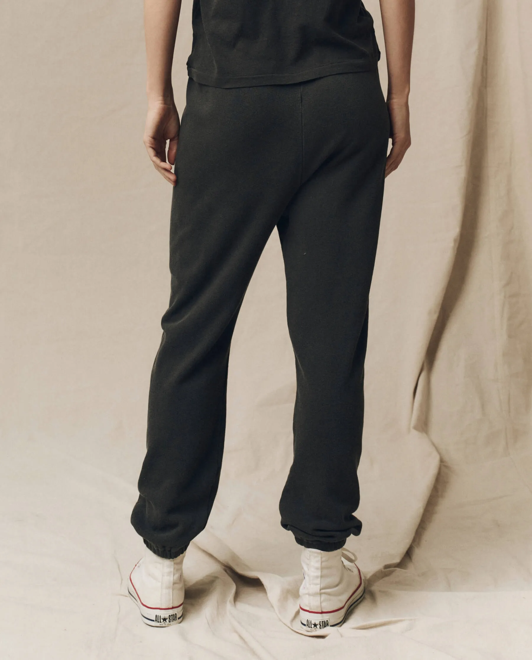 The Stadium Sweatpant. Solid -- Washed Black sold by THE GREAT. product image thumbnail 2