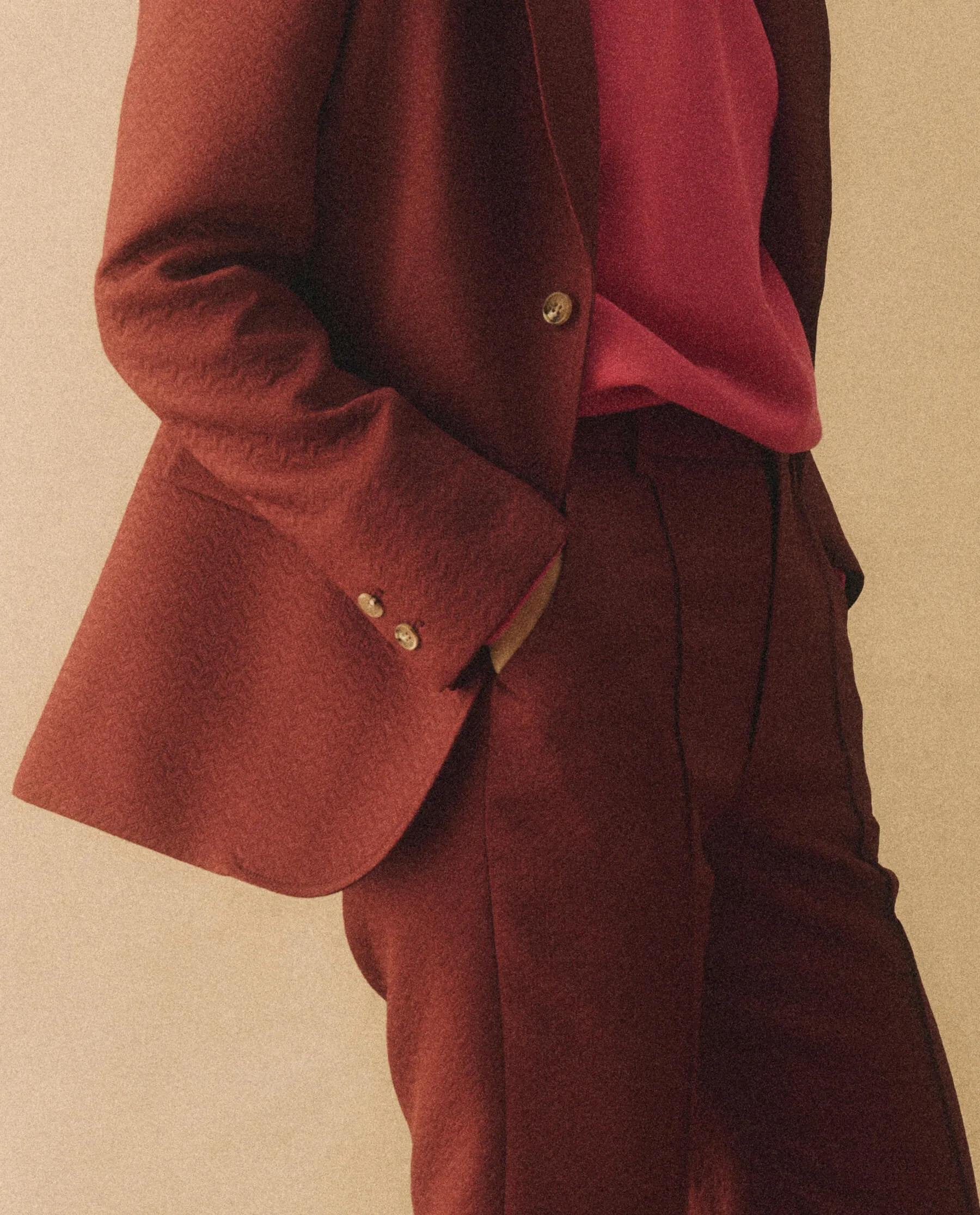 The Geo Jacquard Smoking Jacket. -- Mulled Wine sold by THE GREAT. product image thumbnail 4