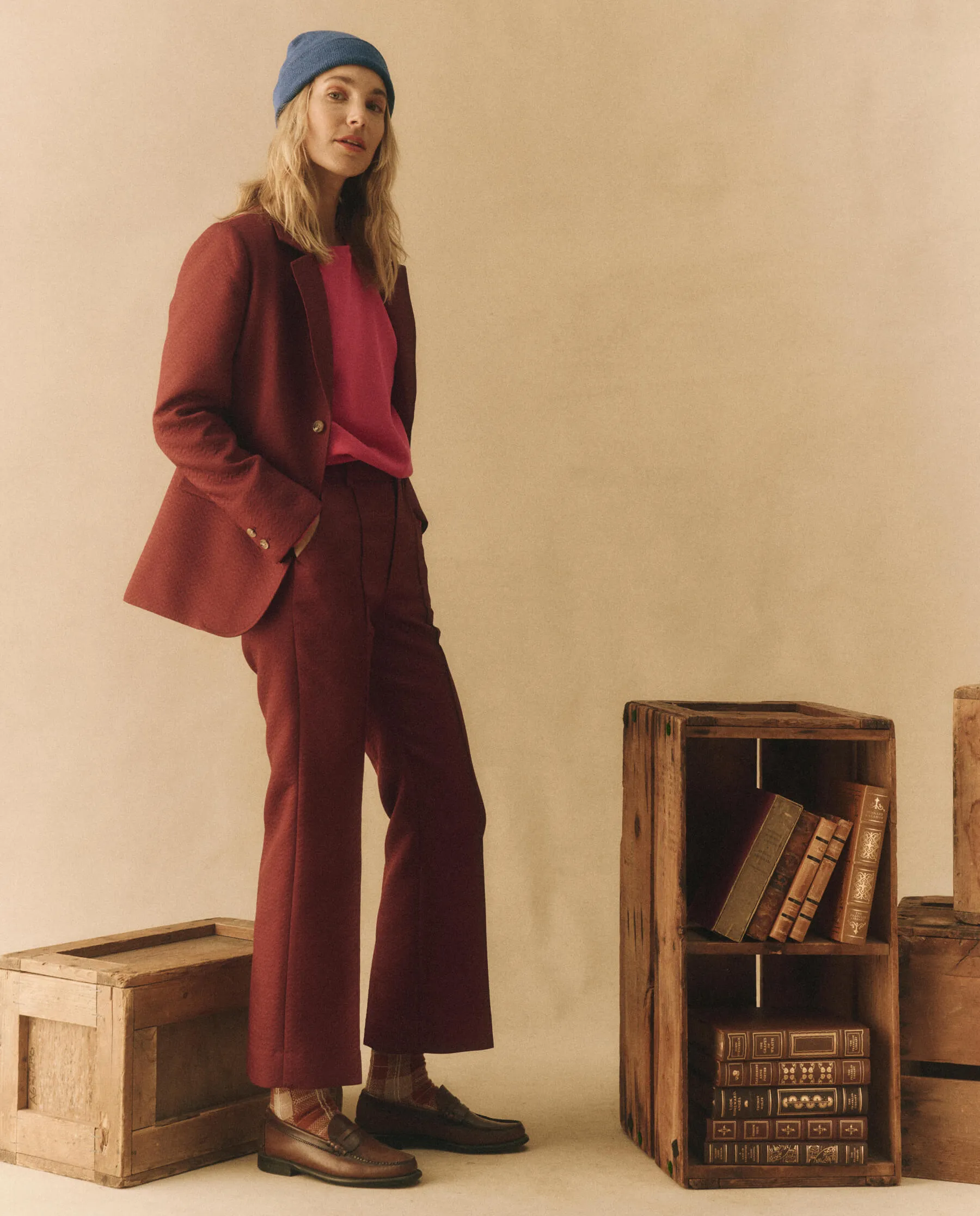 The Geo Jacquard Smoking Jacket. -- Mulled Wine sold by THE GREAT. product image thumbnail 2