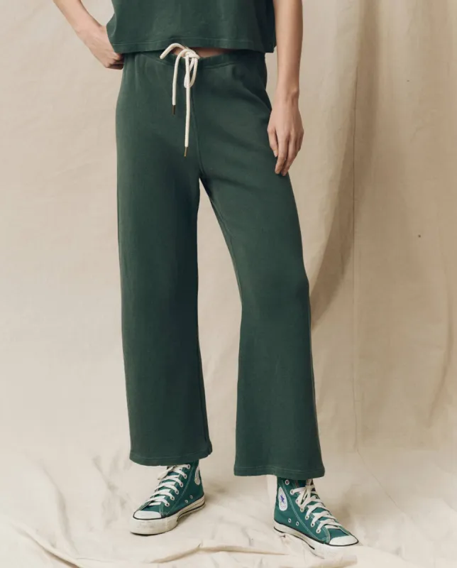 The Lap Sweatpant. Solid -- Deep Sea Green sold by THE GREAT.