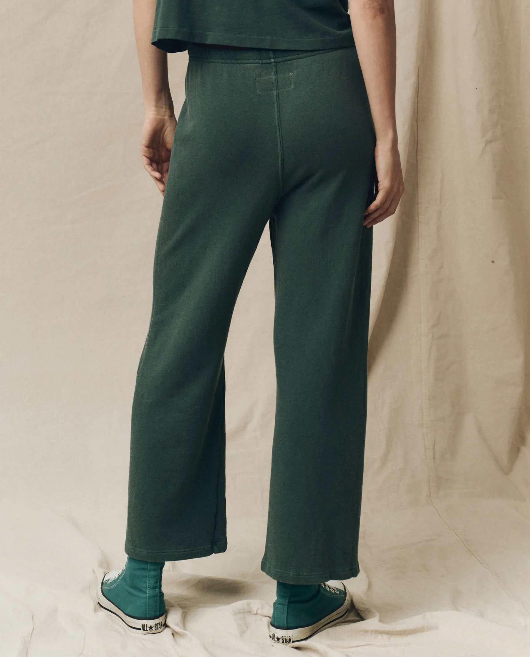 The Lap Sweatpant. Solid -- Deep Sea Green sold by THE GREAT. product image thumbnail 3