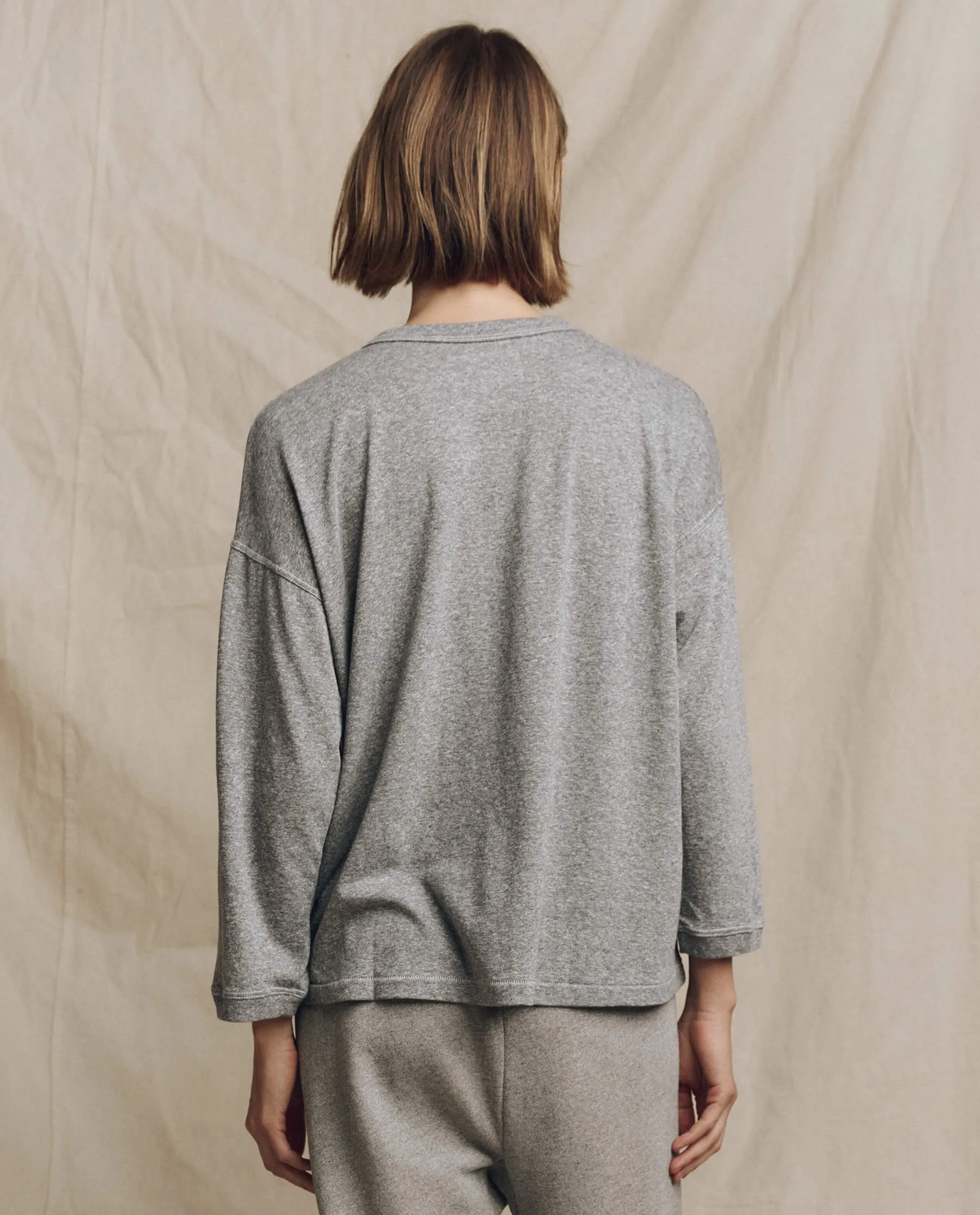 The Shrunken Henley. -- Heather Grey sold by THE GREAT. product image thumbnail 2