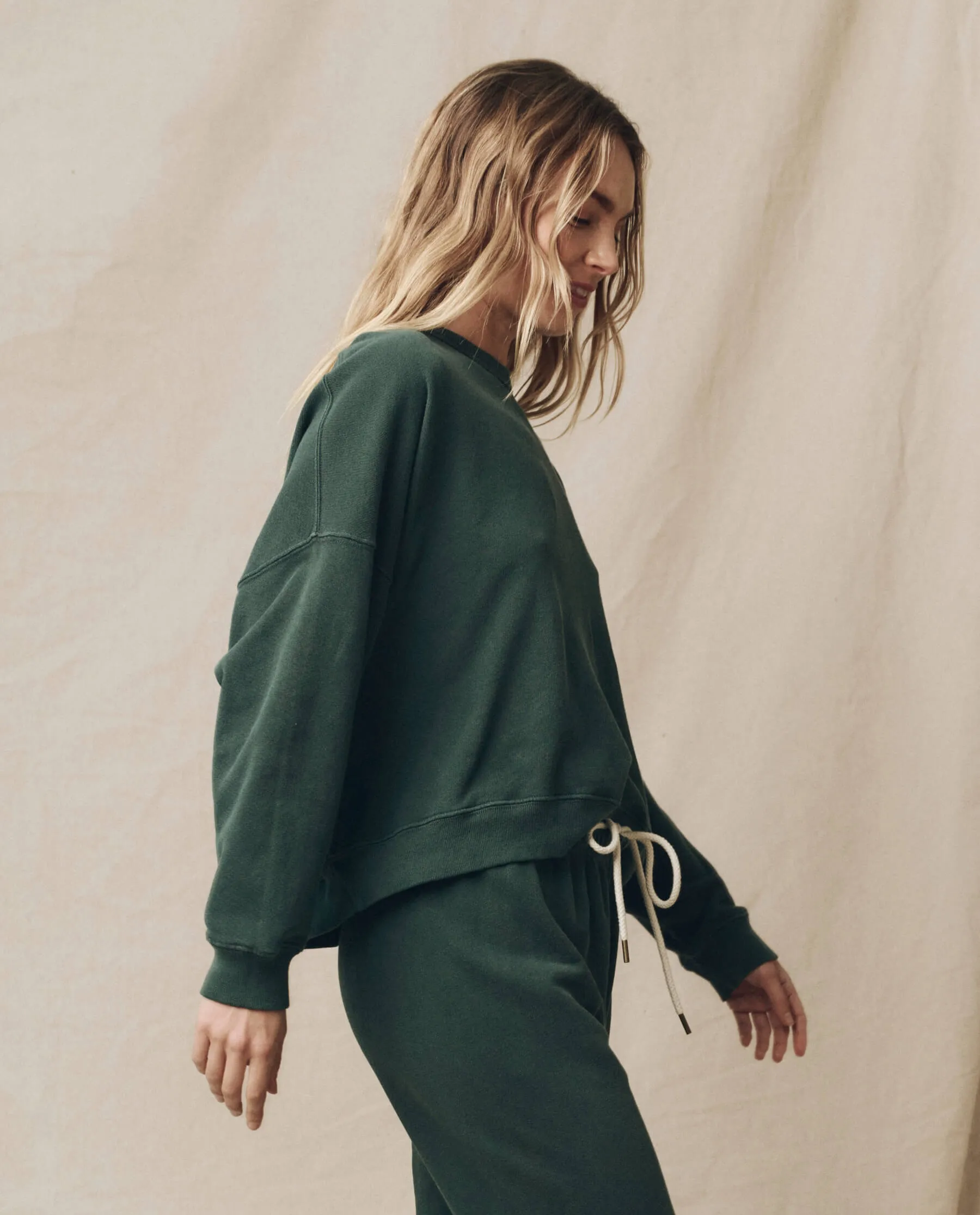 The Teammate Sweatshirt. Solid -- Deep Sea Green sold by THE GREAT. product image thumbnail 3