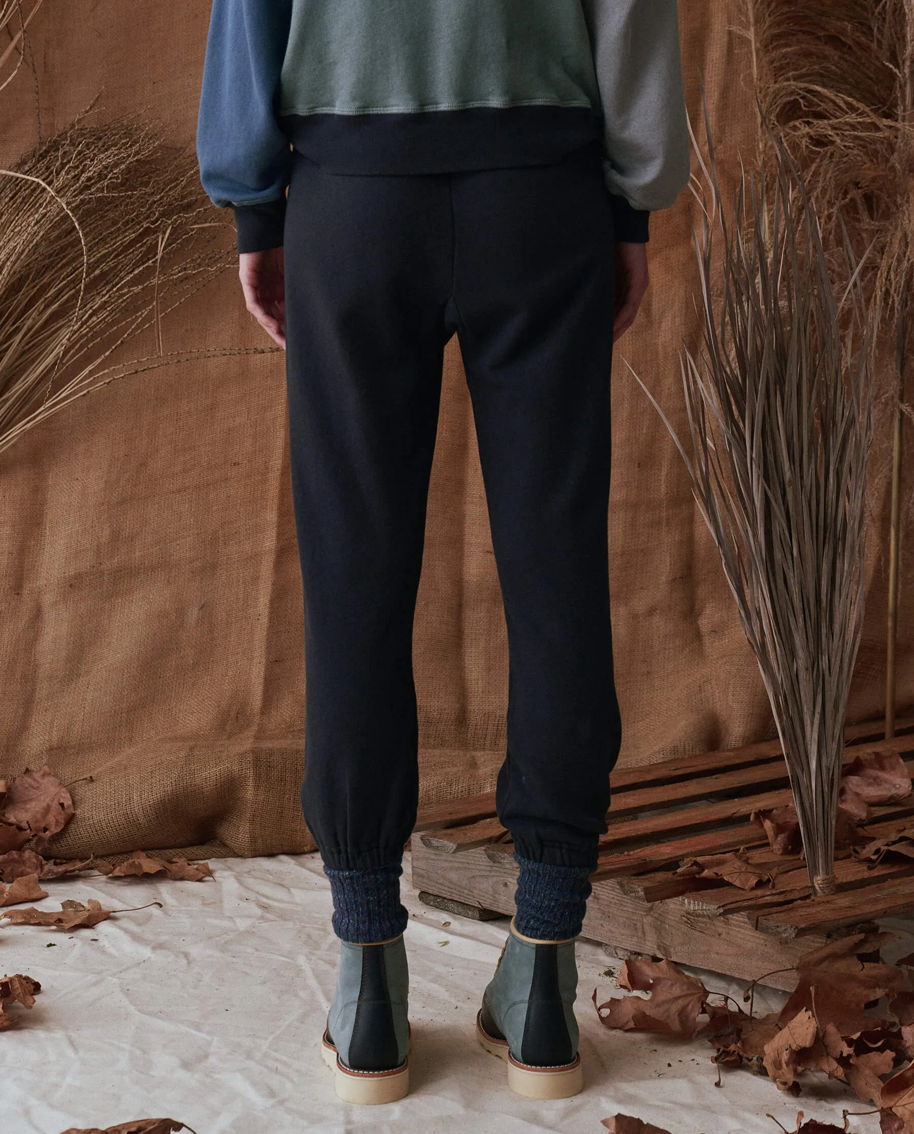 The Stadium Sweatpant. Solid -- Indigo sold by THE GREAT. product image thumbnail 2