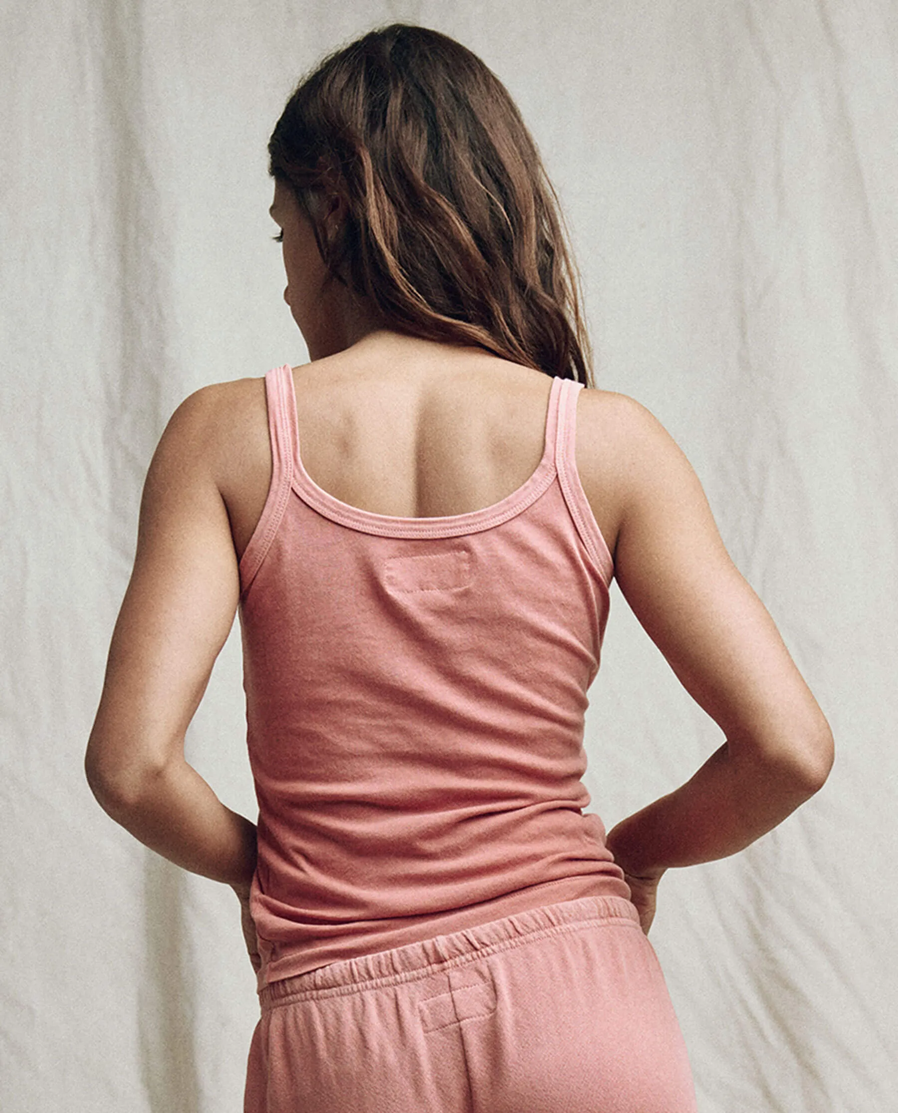The Slim Tank. Solid -- Rose sold by THE GREAT. product image thumbnail 2