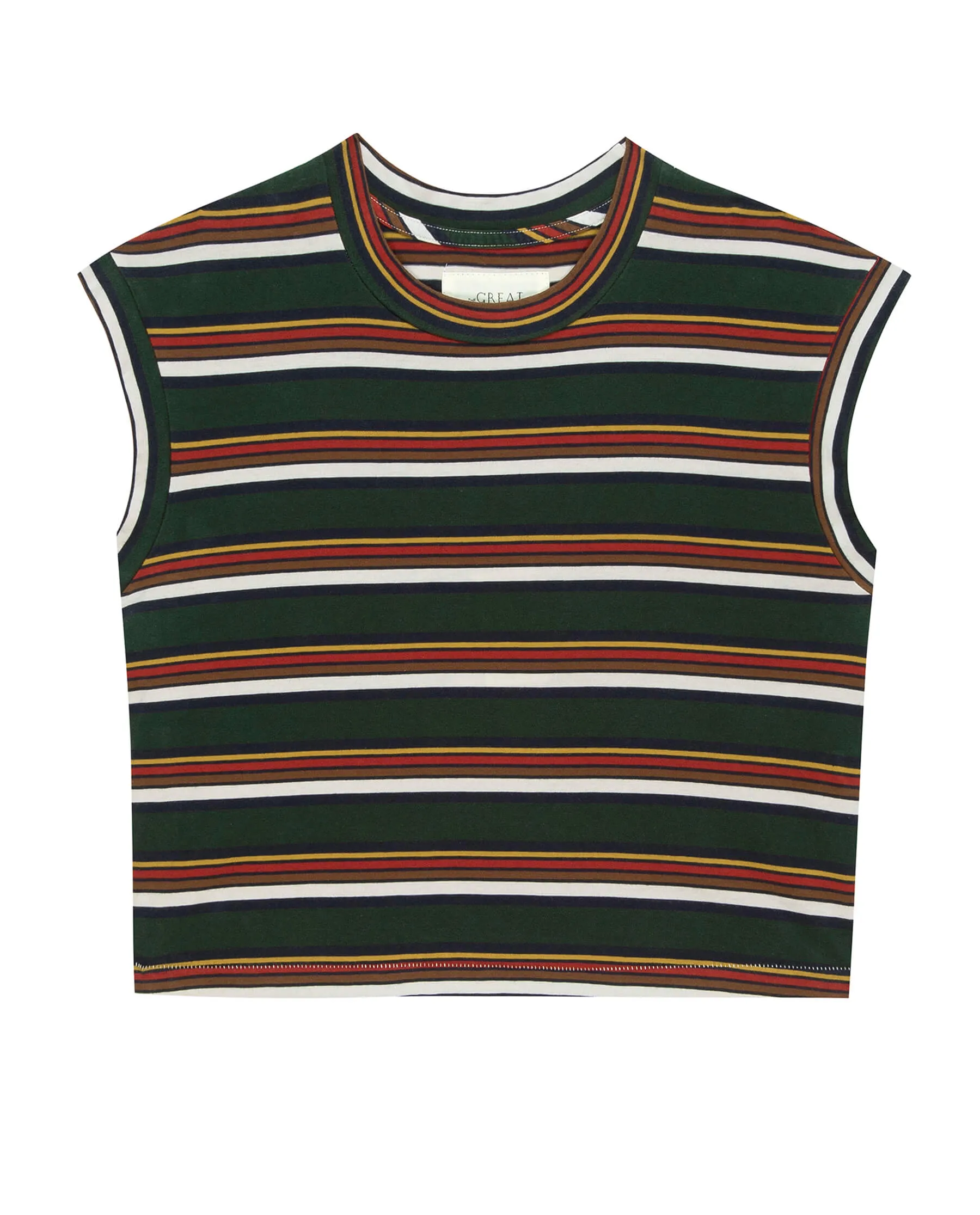 The Square Tee. -- Boardwalk Stripe sold by THE GREAT.