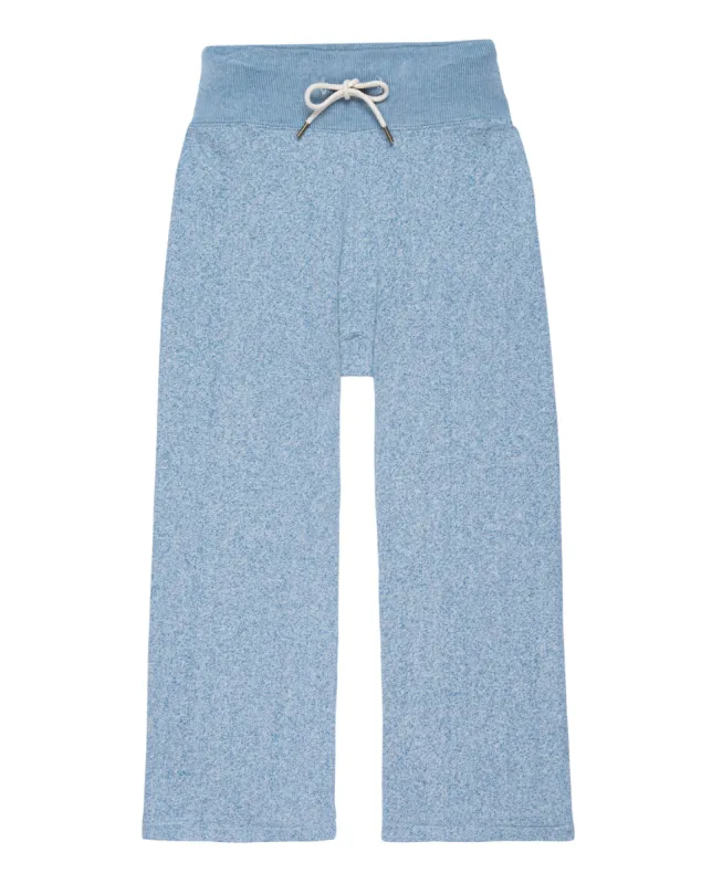 The Relay Sweatpant. -- Heathered Coastline Blue sold by THE GREAT.