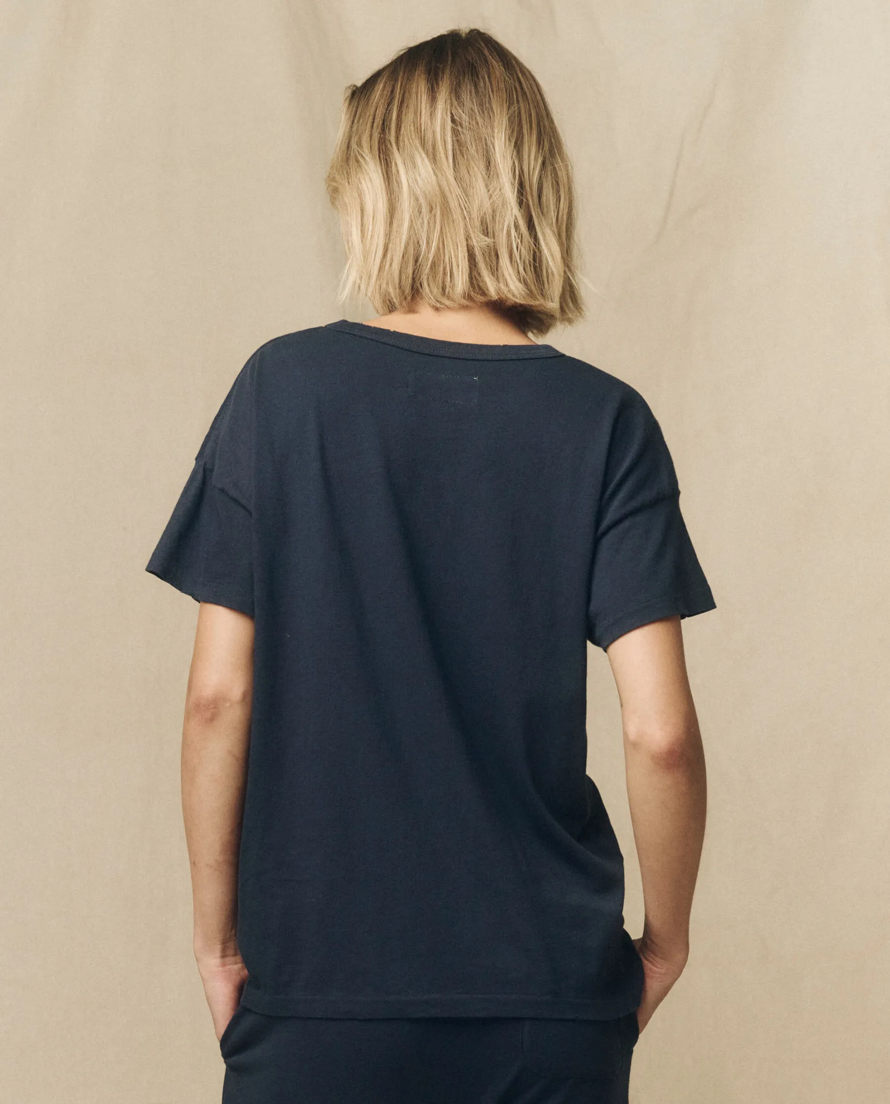 The Boxy Crew. Solid -- True Navy sold by THE GREAT. product image thumbnail 2