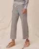 The Wide Leg Cropped Sweatpant. -- Varsity Grey sold by THE GREAT.