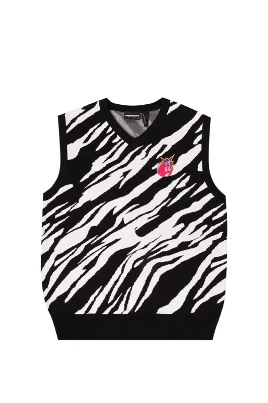 Zebra Sweater Vest sold by The Hundreds
