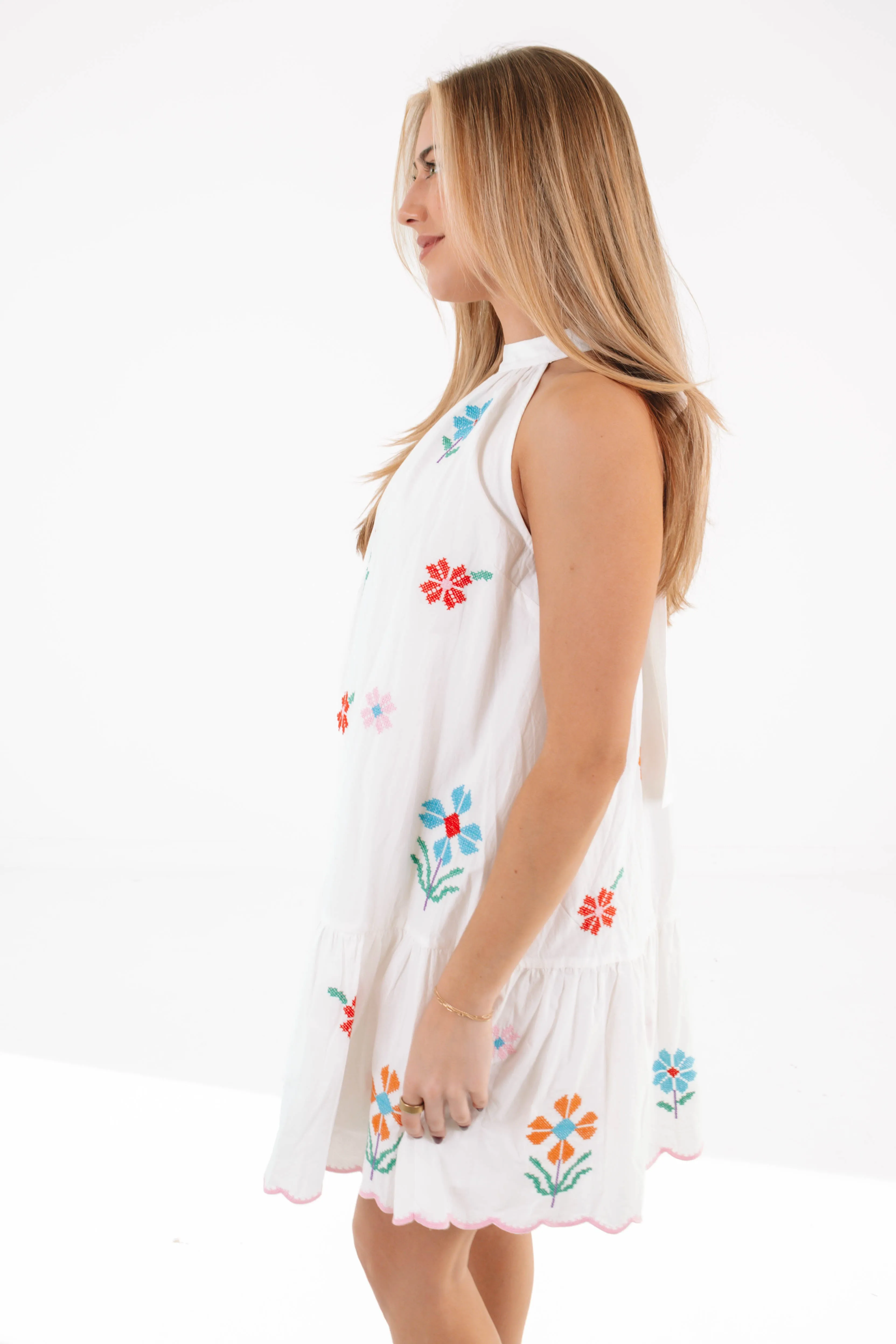 The Eloise High Neck Dress - White sold by The Impeccable Pig product image thumbnail 4