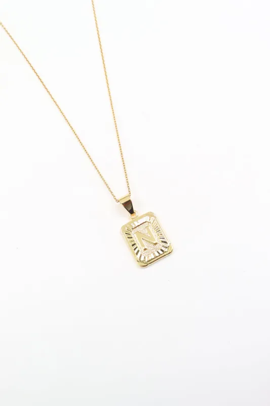 Initial N Necklace - Gold sold by The Impeccable Pig