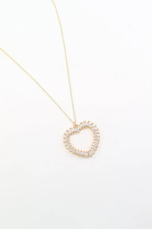 Pretty Heart Necklace - Gold sold by The Impeccable Pig