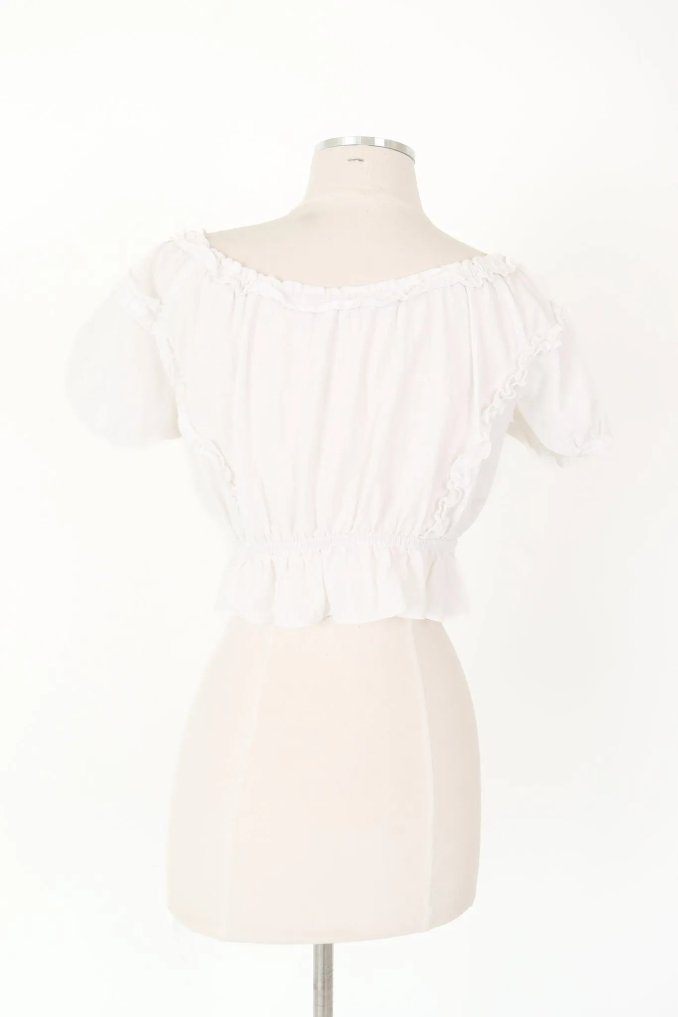 Cute And Cropped Top - White sold by The Impeccable Pig product image thumbnail 3
