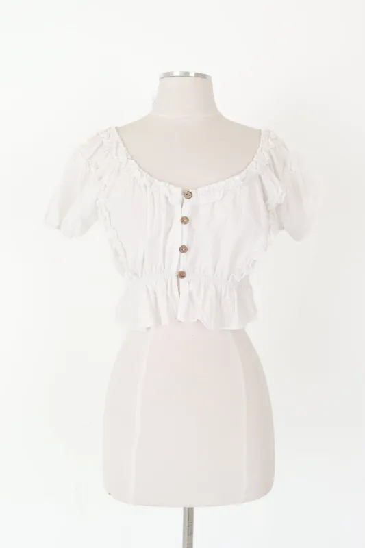 Cute And Cropped Top - White made by Day + Moon