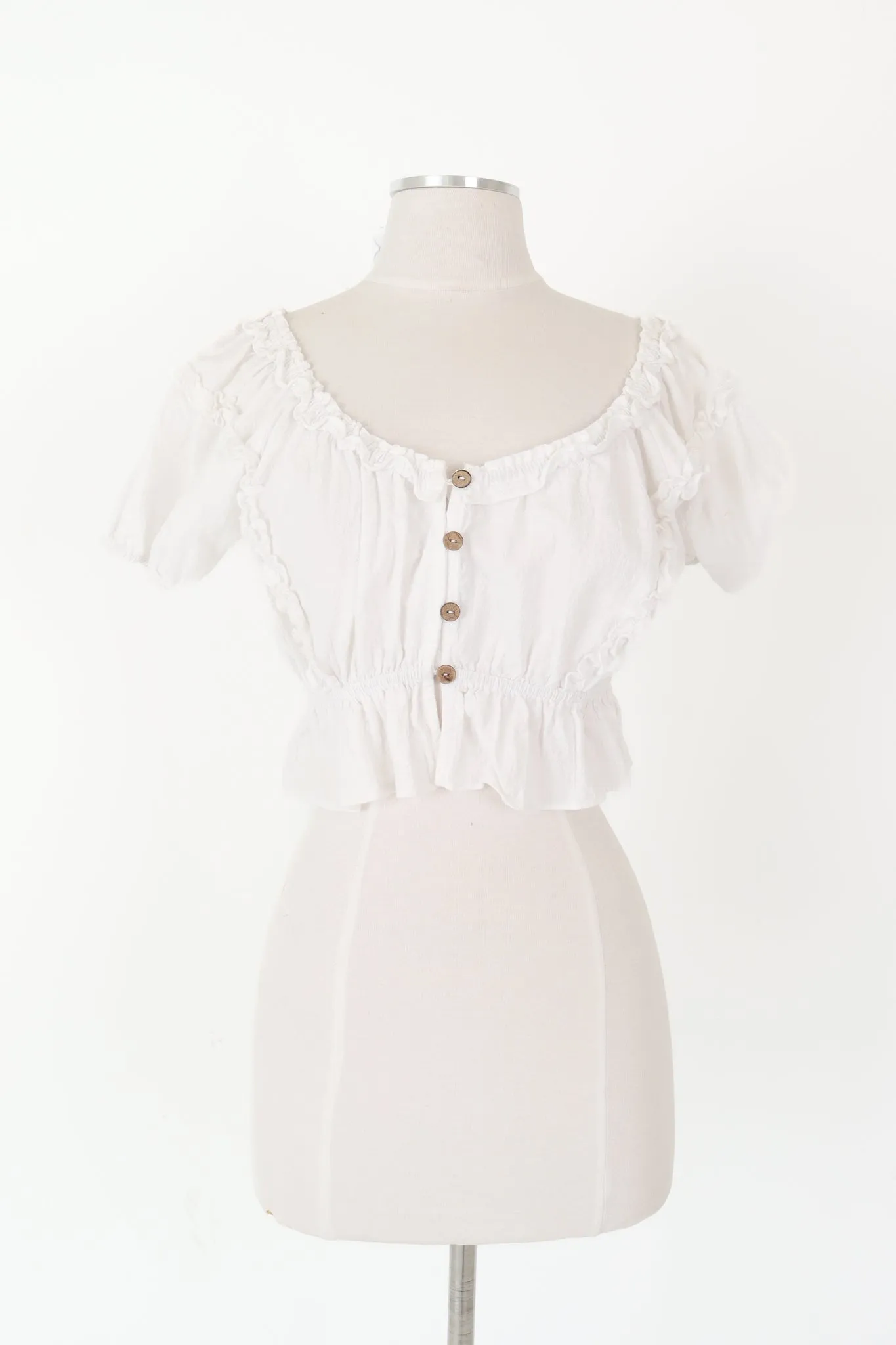 Cute And Cropped Top - White sold by The Impeccable Pig